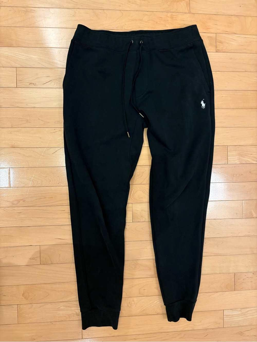 Polo by Ralph Lauren Black Men's Jogger Sweatpants with White Pony